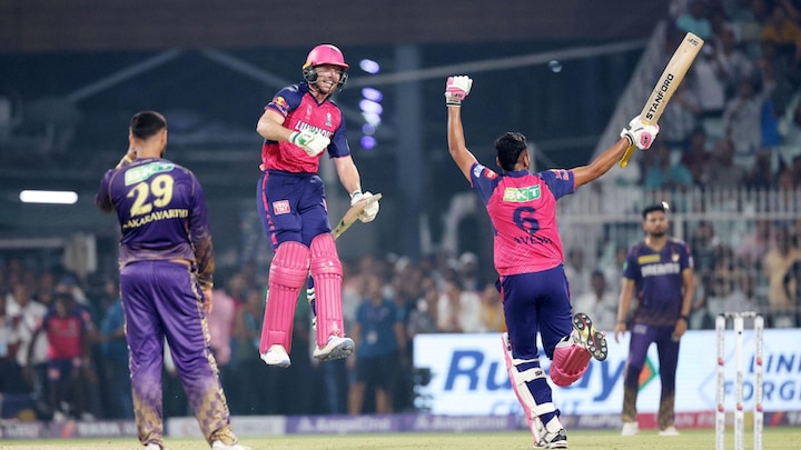 KKR vs RR IPL 2025: Russell की Fifty के बदौलत Kolkata ने बनाए 206 रन