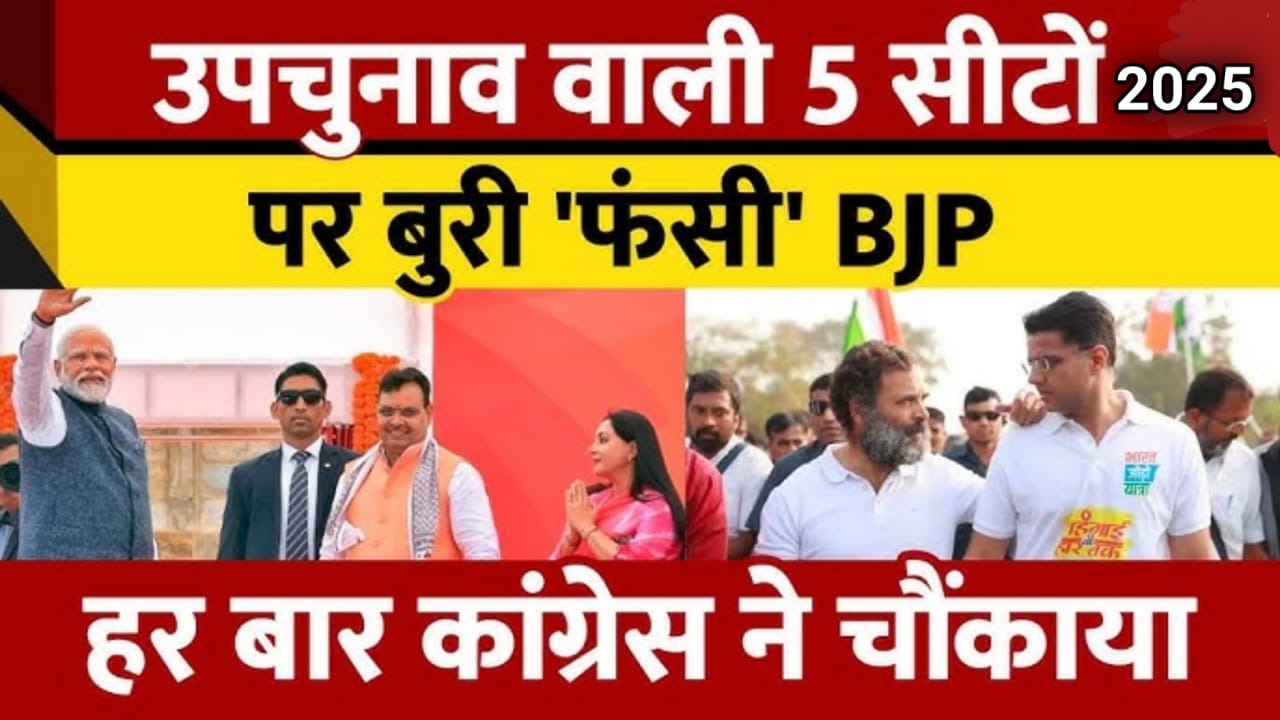 चार राज्यों की 5 सीटों पर उपचुनाव नतीजे:BJP की 'बड़ी हार ,गुजरात में AAP-BJP की जीत,,,