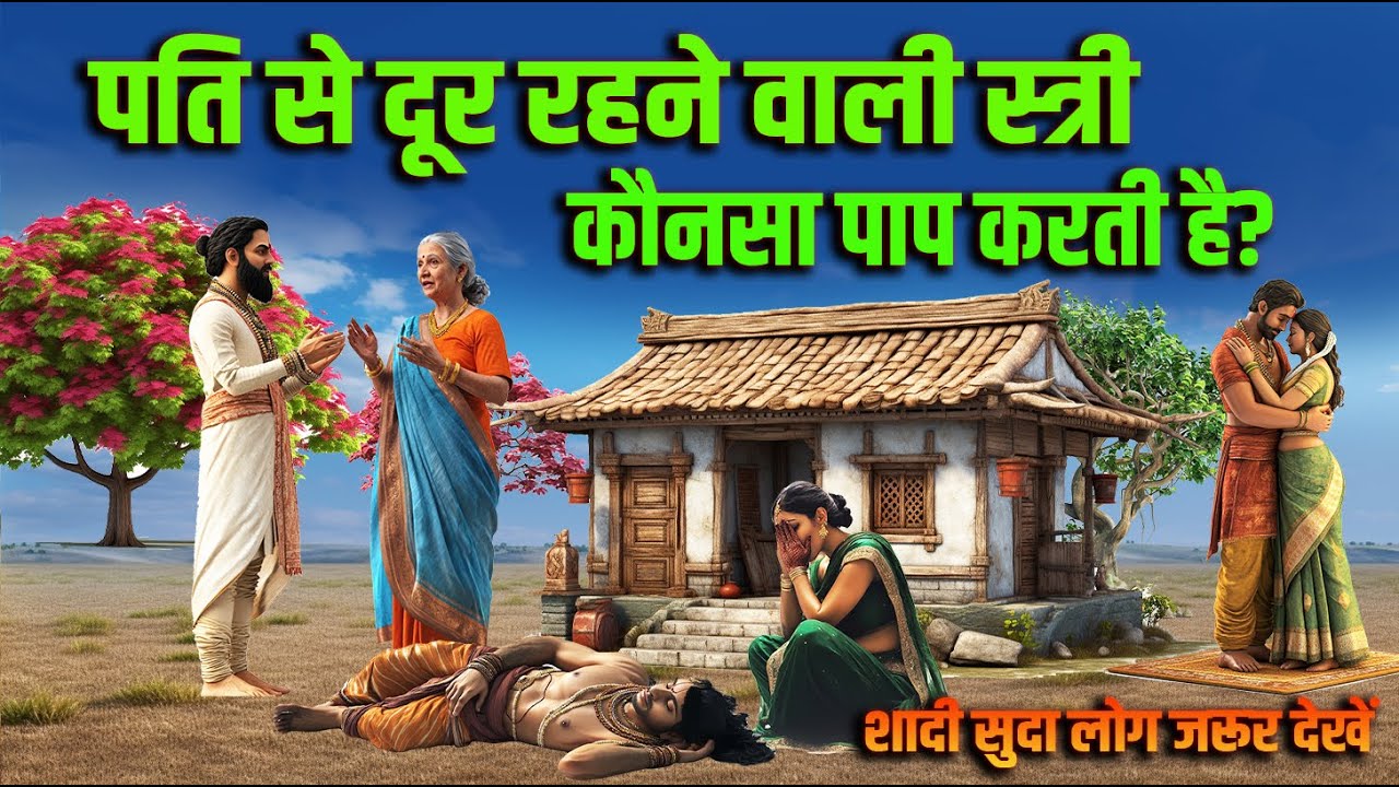 पति से दूर रहने वाली स्त्री कौन से पाप करती है ।पत्नी अगर पति की बात ना माने तो क्या करें?